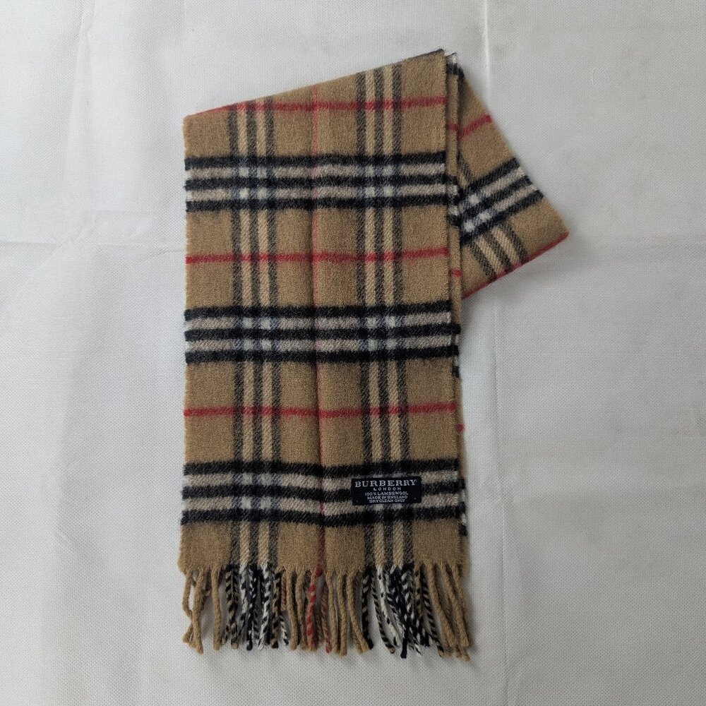 Burberry Lambswool Nova Check Scarf Beige | Authentic | Unisex